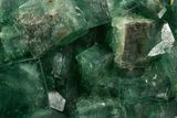 Green Fluorescent Cubic Fluorite Crystals - Madagascar #318383-1
